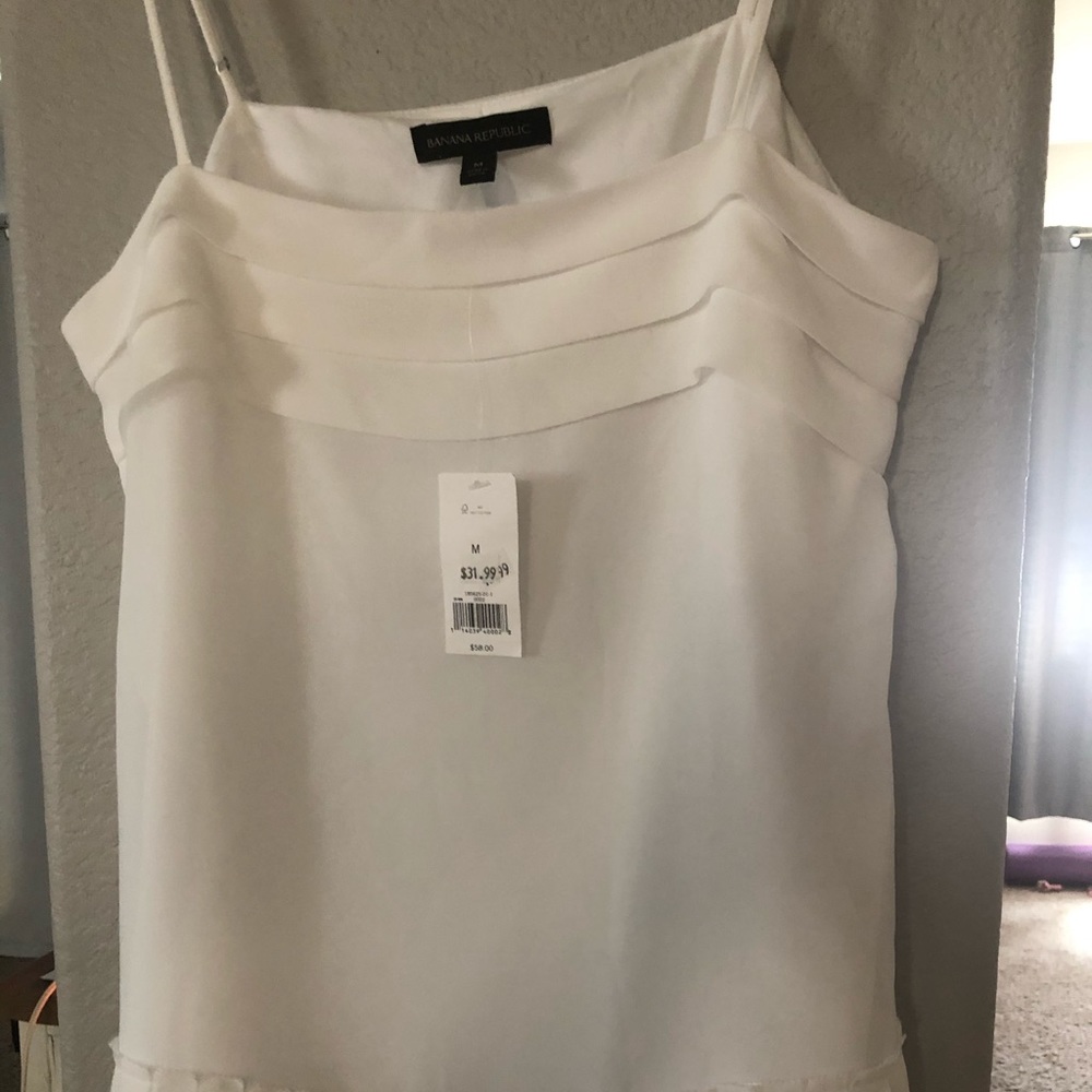 NWT JCrew White size M sheer summer top